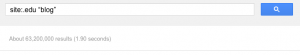 edu "blog" search results
