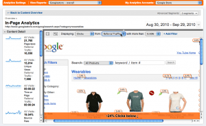 in-page analytics google store example