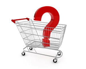 shopping cart question mark