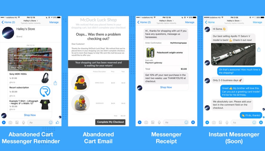 Abandoned Cart and Messenger Marketing for eCommerce Stores
