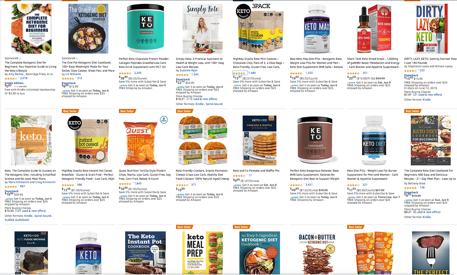 Amazon Keto Products