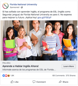 fnu esl facebook ad