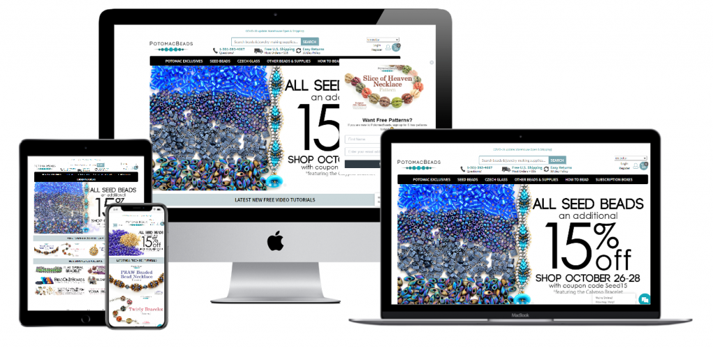 Potomac Beads Website Mockup