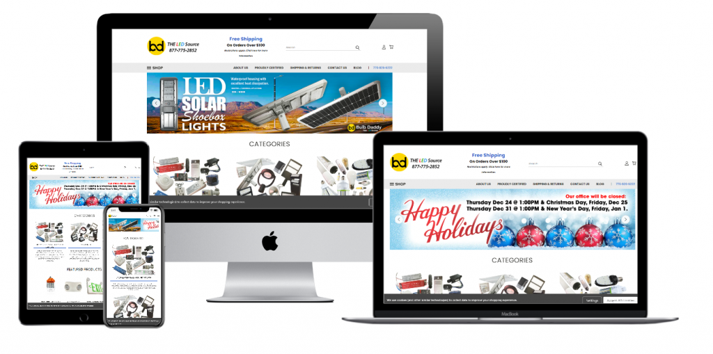 Bulb Daddy Website Mockup