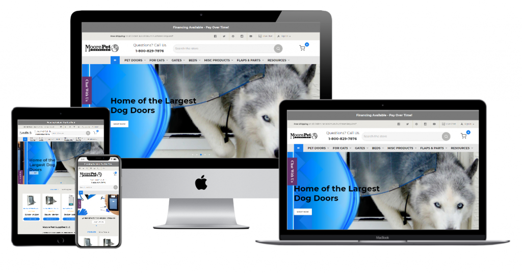 Moorepet Supplies Website Mockup