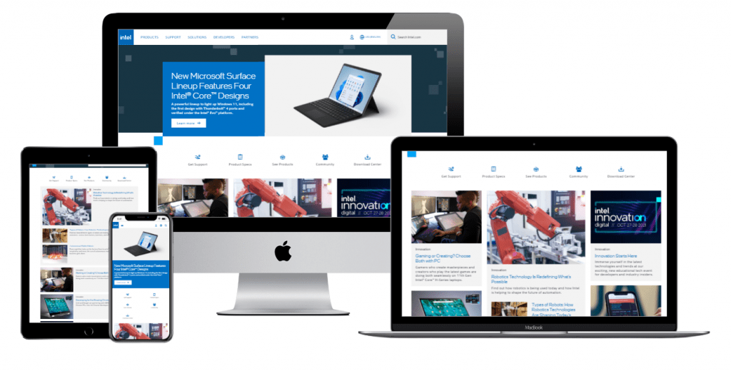 Intel Website Mockup