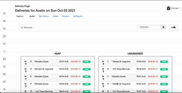 Custom Delivery Management System Functionality