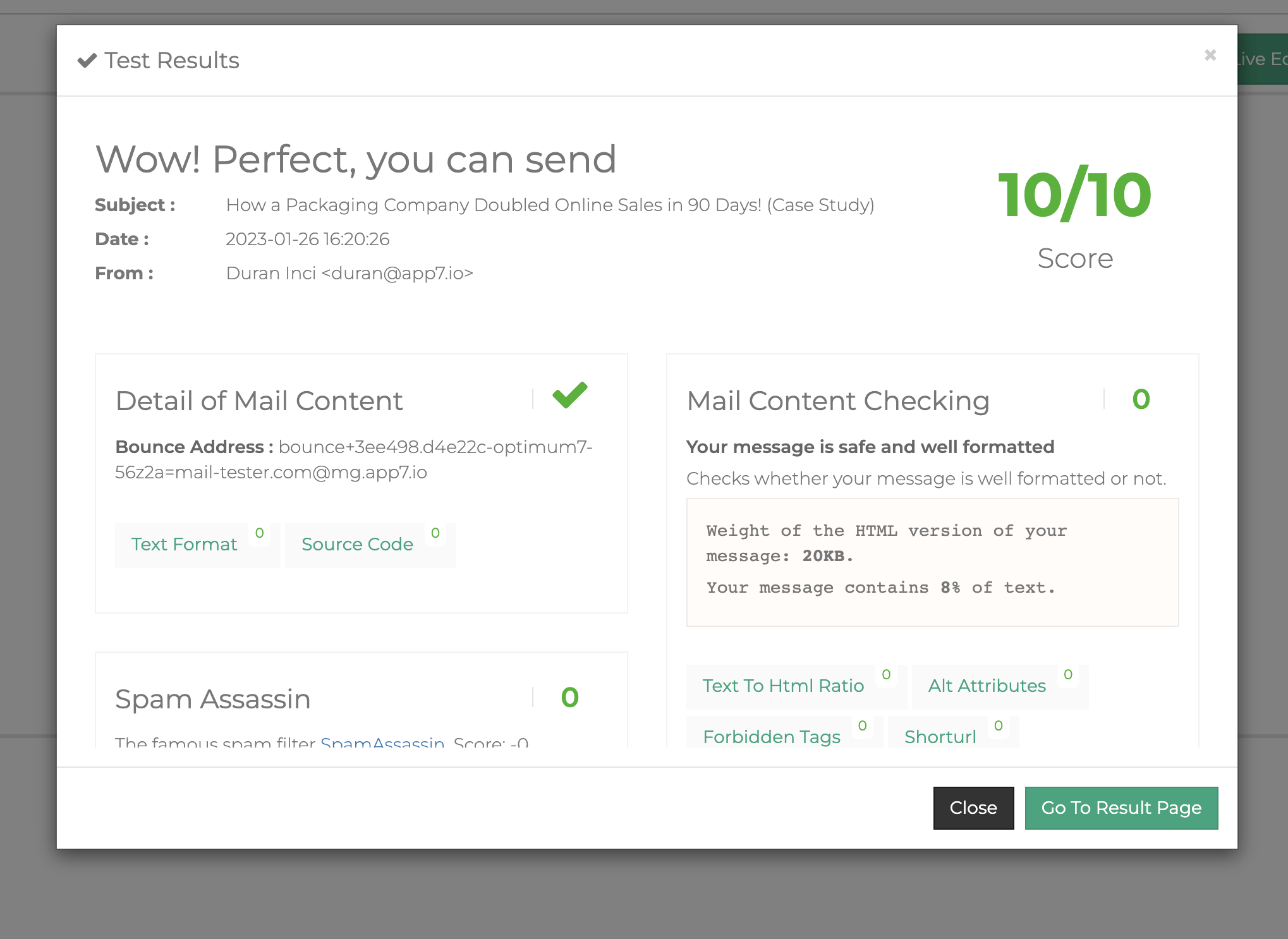 Mailem Spam Testing Tool