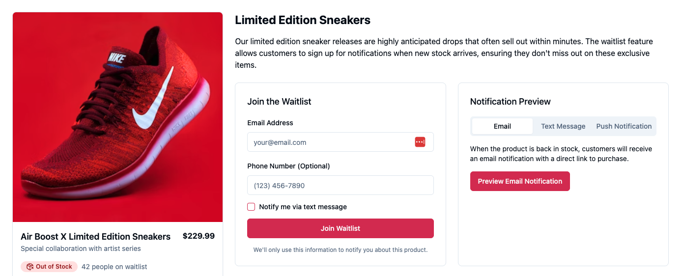 Waitlist Functionality