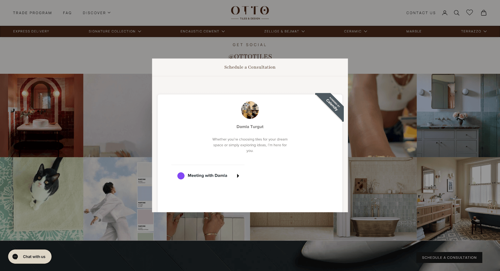 Otto Tiles curated social media feed