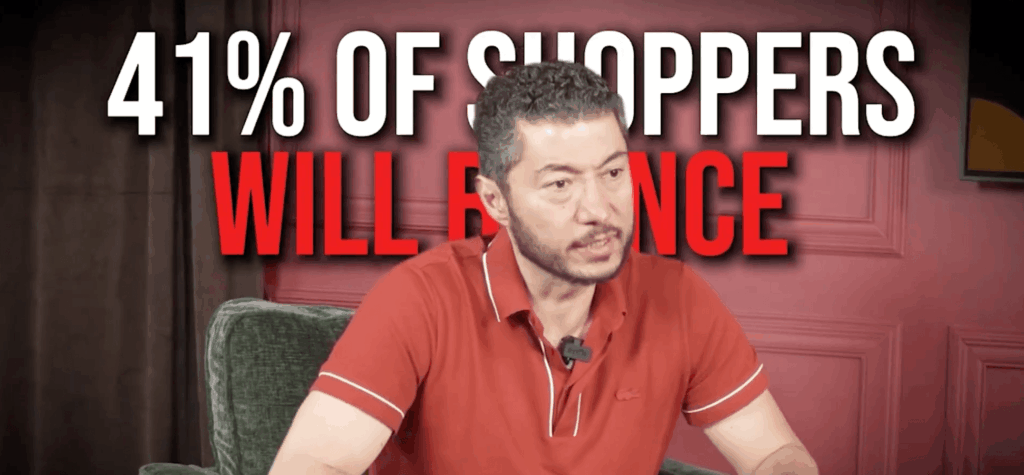 Why you need Faceted Search and Filter For eCommerce in 2026 BigCommerce Shopify and Magento | Digital Marketing and eCommerce Development Company Video thumbnail of a man in a red polo speaking, with bold white text '41% OF SHOPPERS' and red 'WILL...' in the background, indicating a discussion about shopper statistics.