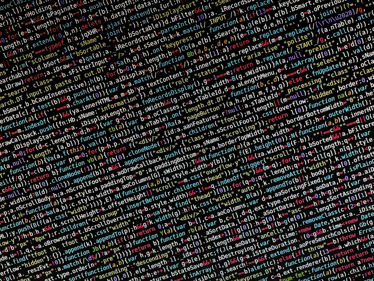 Colorful programming code on a screen during a modern front-end build process