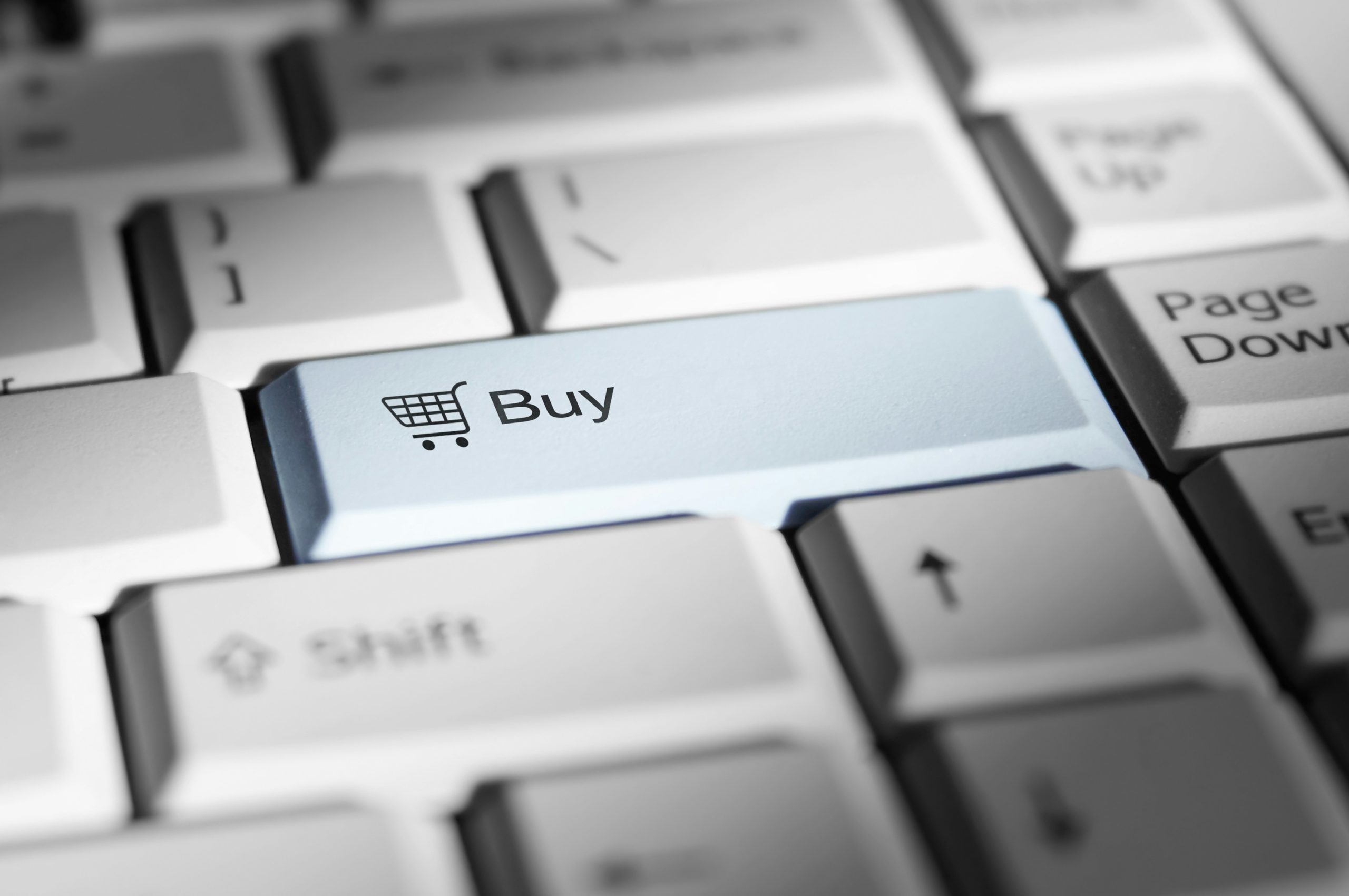 Online purchase button on keyboard