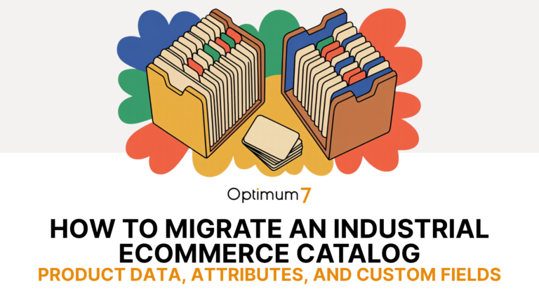Optimum7 logo above two filing organizers with tabbed dividers on a yellow surface against a colorful abstract background.
